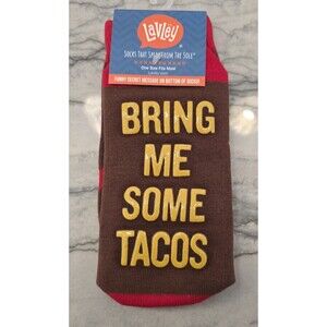 S32 IF YOU CAN READ THIS... BRING ME SOME TACOS Novelty Socks One Size Fits Most